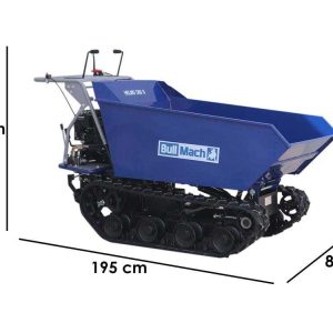 Brouette à moteur à chenilles BullMach Helios 500 D – Caisson dumper hydraulique 500Kg