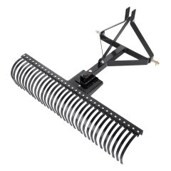 VEVOR Râteau déchaumeur à gazon à 3 points catégorie 1 1525 mm avec accessoires