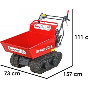 GeoTech GeoPorter 330D BS – Brouette à moteur – benne dumper charge 300 kg