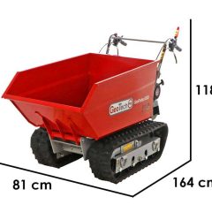 GeotechPro GeoPorter 630D – Brouette à moteur sur chenilles – Benne dumper 600Kg
