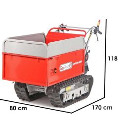 GeotechPro GeoPorter 630E – Brouette à moteur sur chenilles – Benne extensible 600Kg