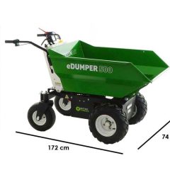 GREENBAY eDumper 500 – Brouette électrique à batterie – 48V 32Ah